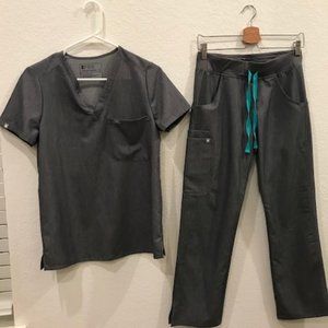 Fig Scrub Set Graphite